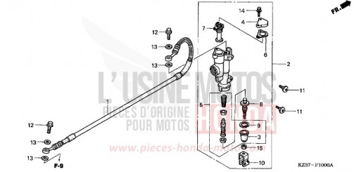 MAITRE-CYLINDRE FREIN AR. CR250R7 de 2007